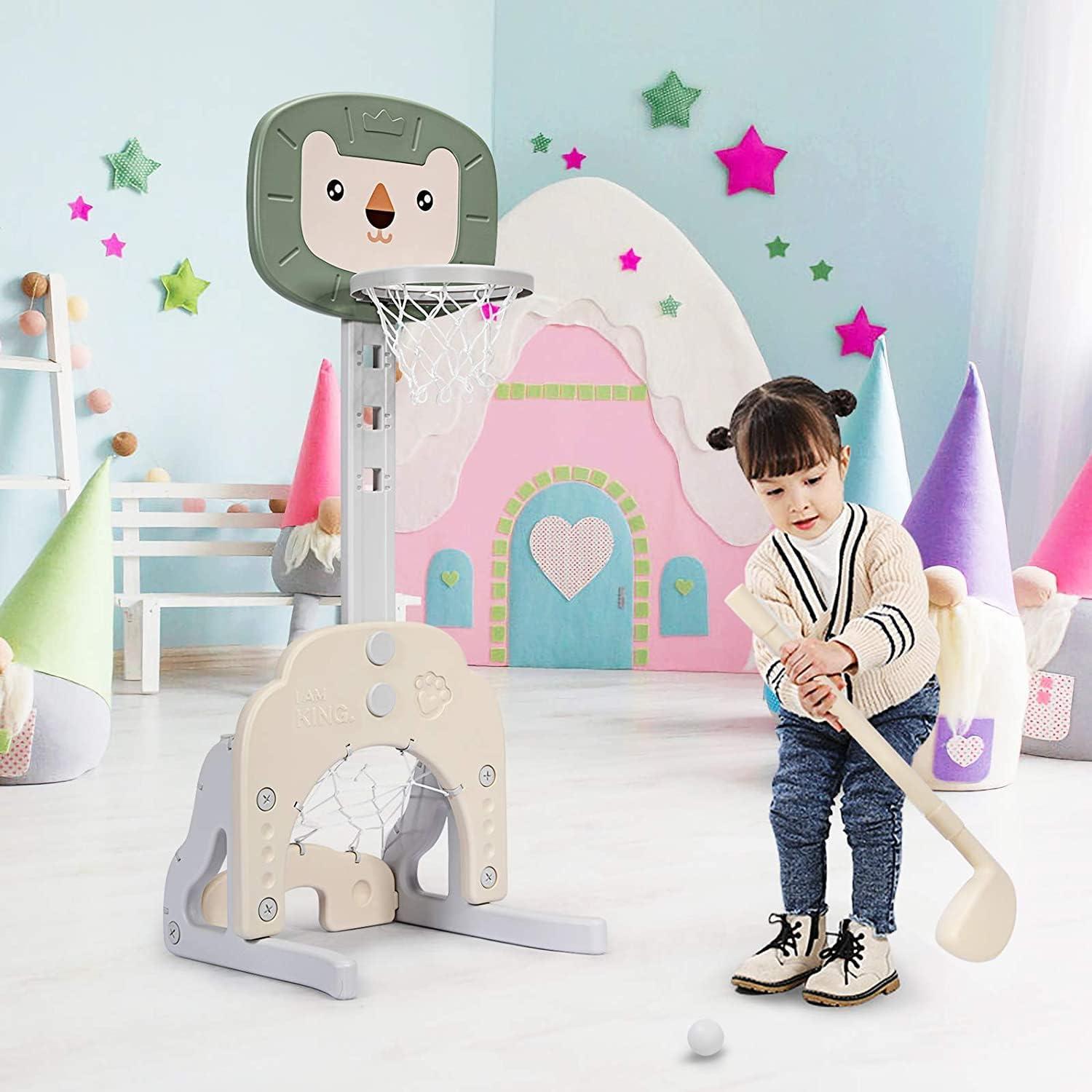 Aro de Baloncesto AKUSTIK 3 en 1 para Niños Pequeños