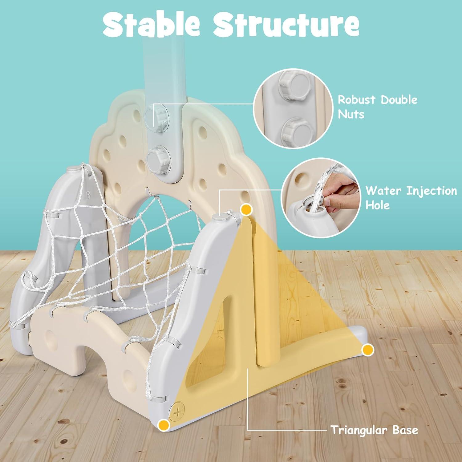 Aro de Baloncesto AKUSTIK 3 en 1 para Niños Pequeños