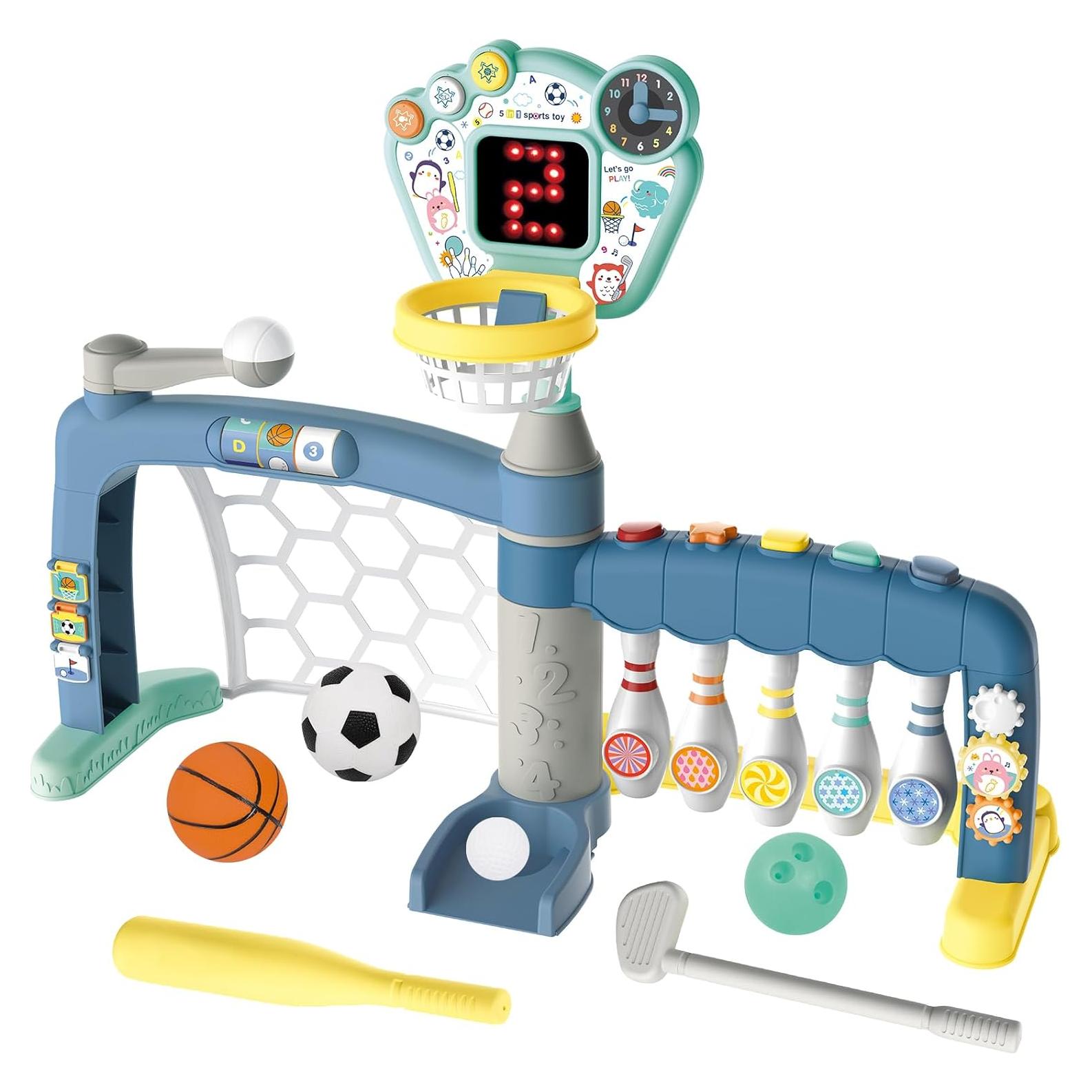 Aro de Baloncesto Ajustable Losbenco para Niños 5 en 1