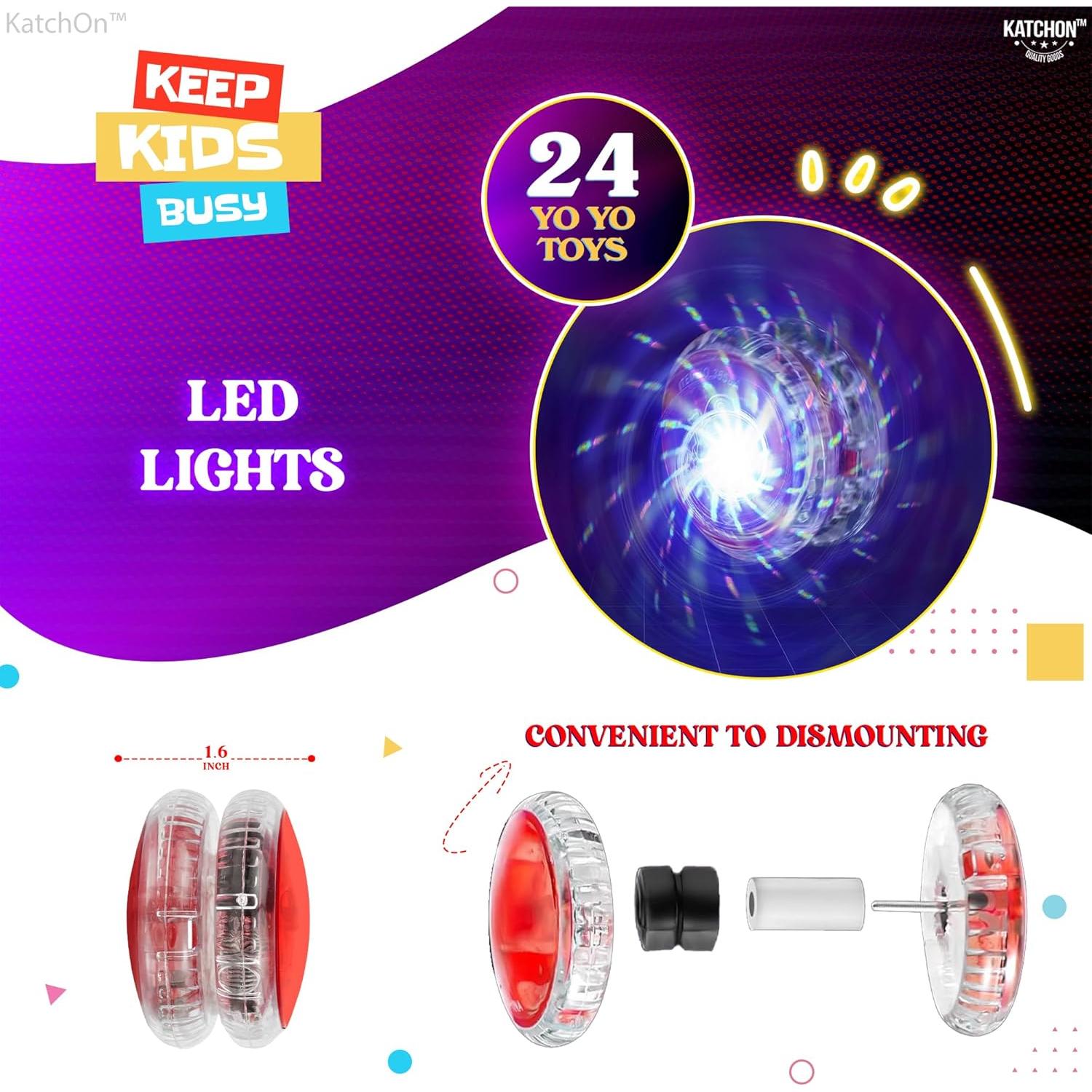 Yoyos Iluminados KatchOn - Paquete de 24 para Fiestas