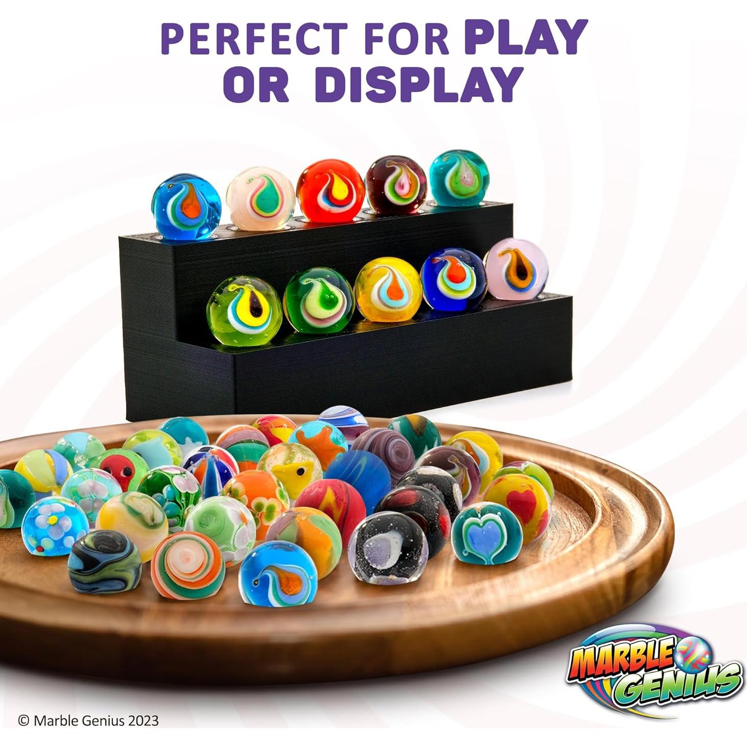 Canicas de Vidrio Hechas a Mano Marble Genius, Gota, 16mm, 10 Pzas