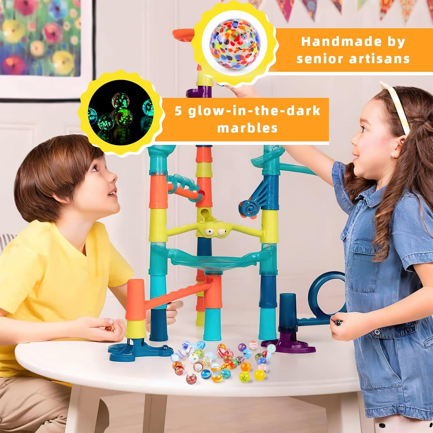 Canicas de Vidrio MCPINKY 36PCS con 5 Brillantes 16mm