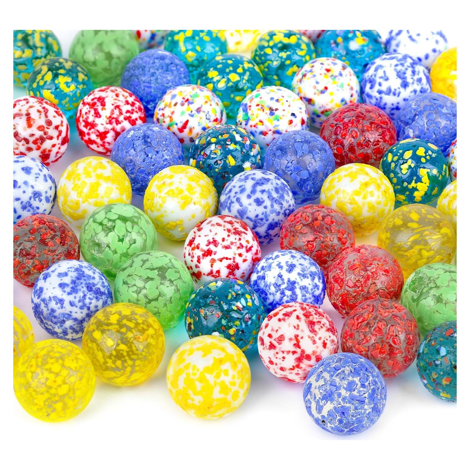 LovesTown 60 Canicas de Vidrio Coloridas para Niños 1.6cm