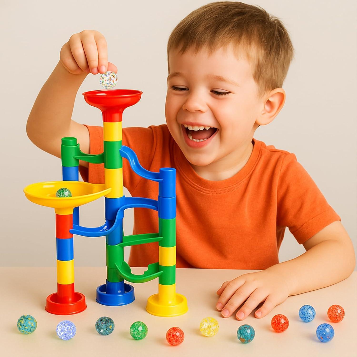 LovesTown 60 Canicas de Vidrio Coloridas para Niños 1.6cm