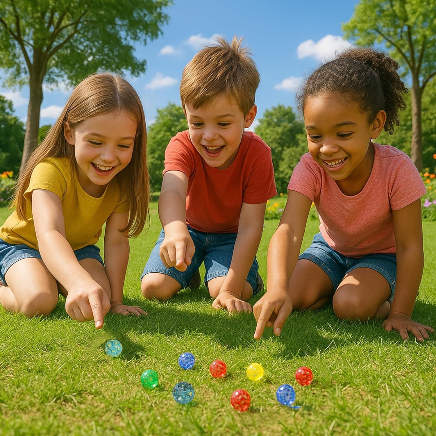 LovesTown 60 Canicas de Vidrio Coloridas para Niños 1.6cm