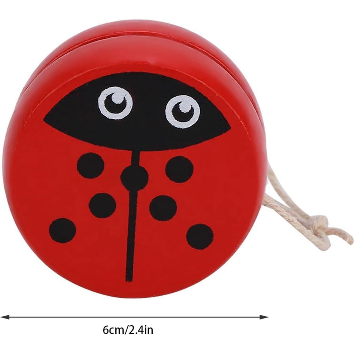 Yoyo de Madera KooingTech para Niños 3-6 Años Mariquita 6x6cm