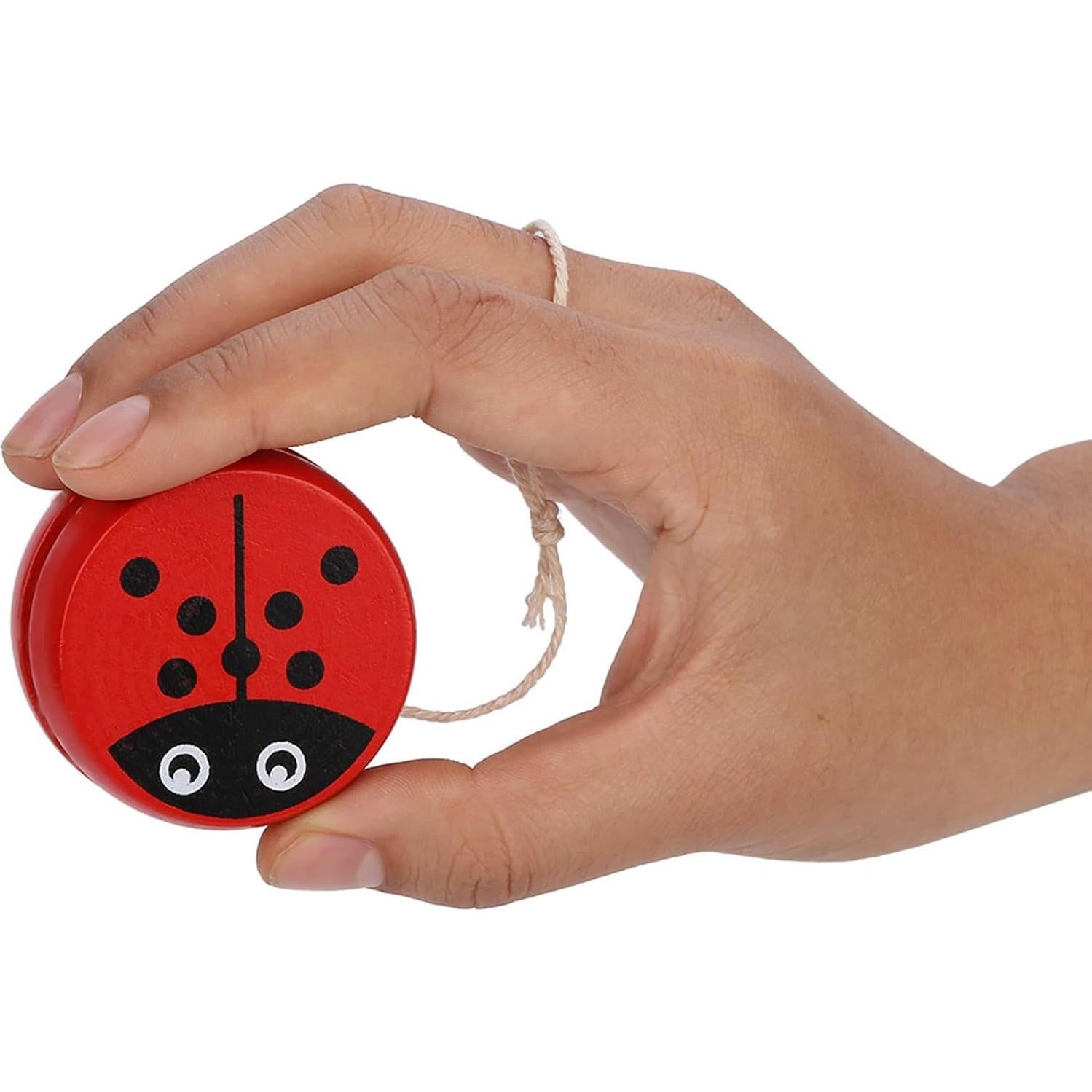 Yoyo de Madera KooingTech para Niños 3-6 Años Mariquita 6x6cm