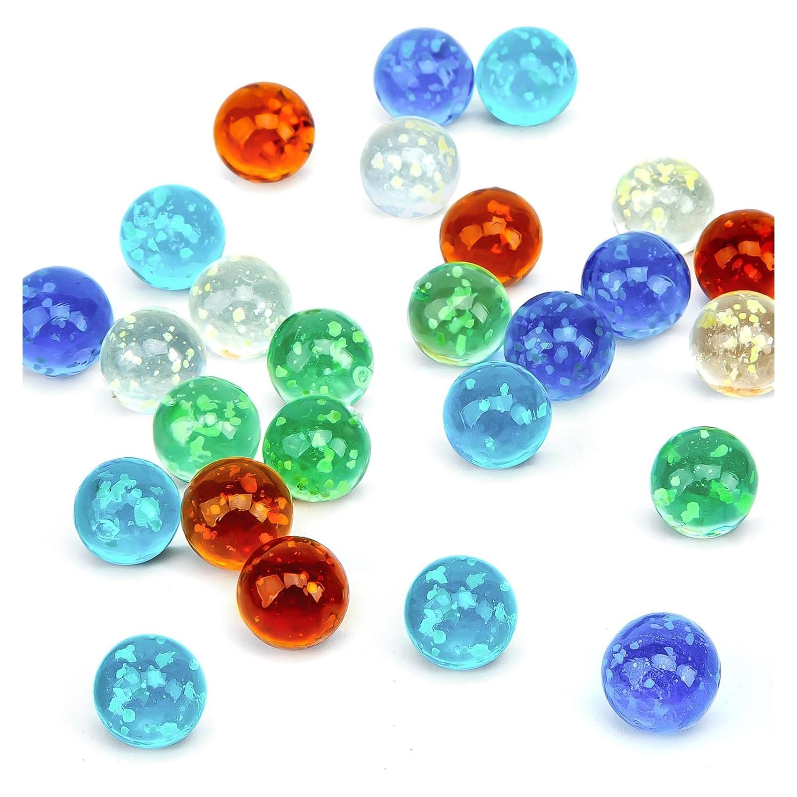 SallyFashion 25 Canicas Brillantes Luminiscentes 3.81 cm