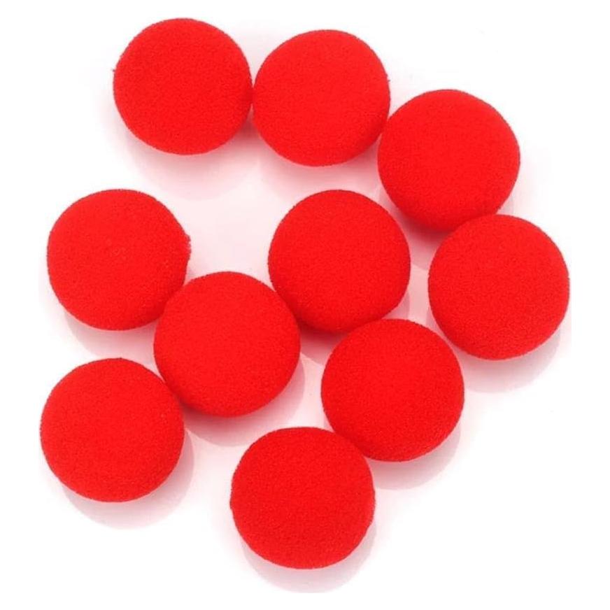 10 Bolas de Esponja Rojas PurYupearl para Magia y Comedia