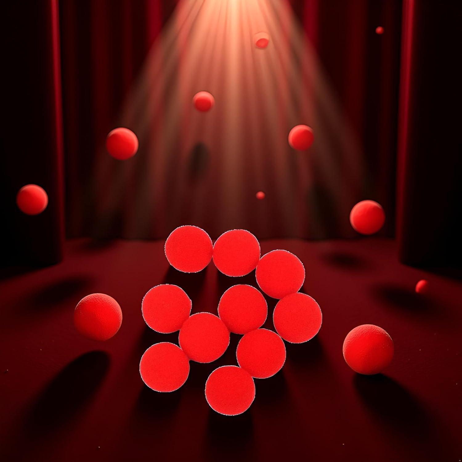 10 Bolas de Esponja Rojas PurYupearl para Magia y Comedia