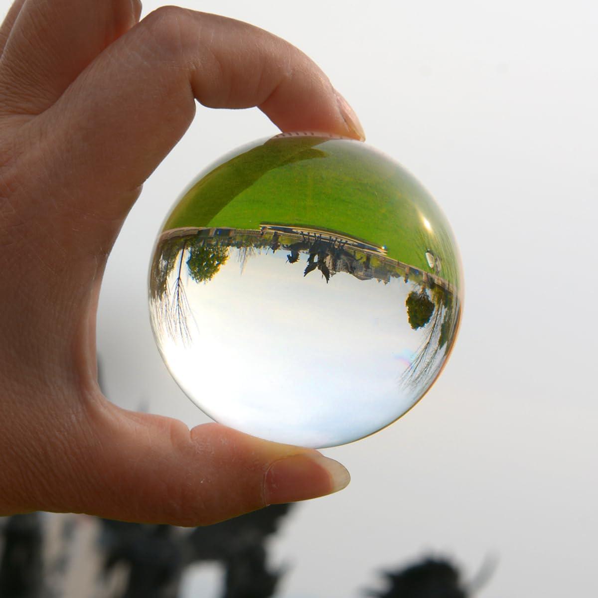 Bola de Cristal LONGWIN 60mm con Soporte Floral Dorado