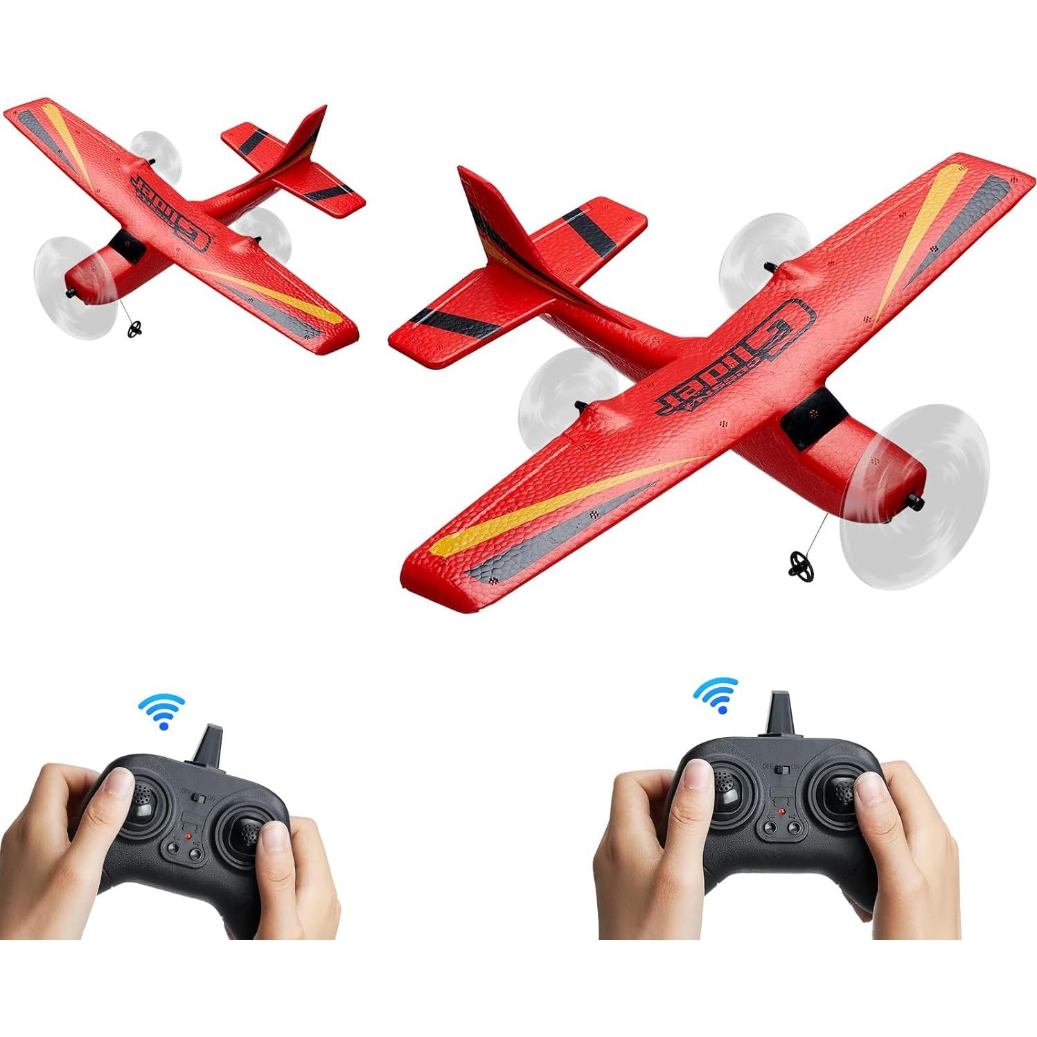 Avión RC VEVOR 2 Canales 2.4GHz con Estabilizador 6 Ejes