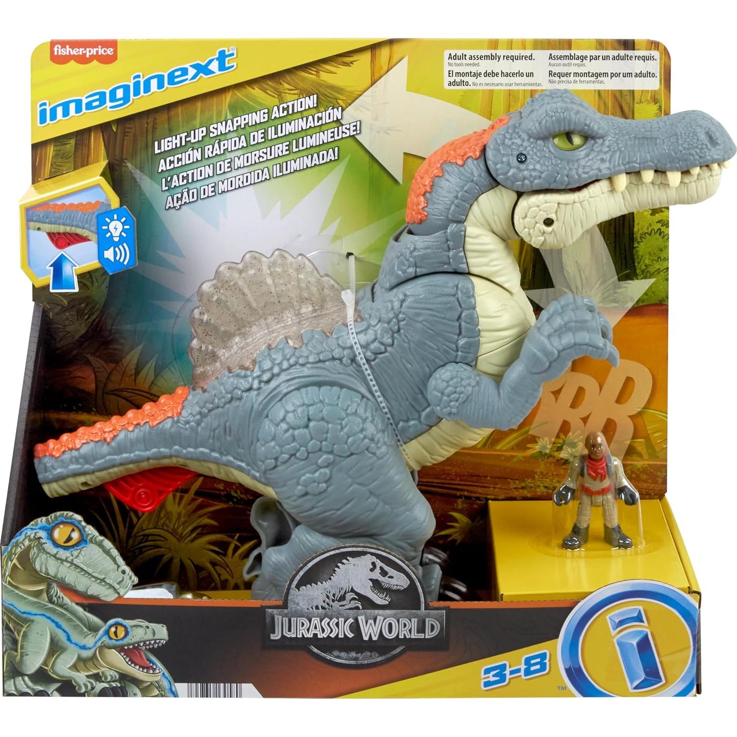 Dinosaurio Spinosaurus Ultra Snap Fisher-Price 19.81 cm