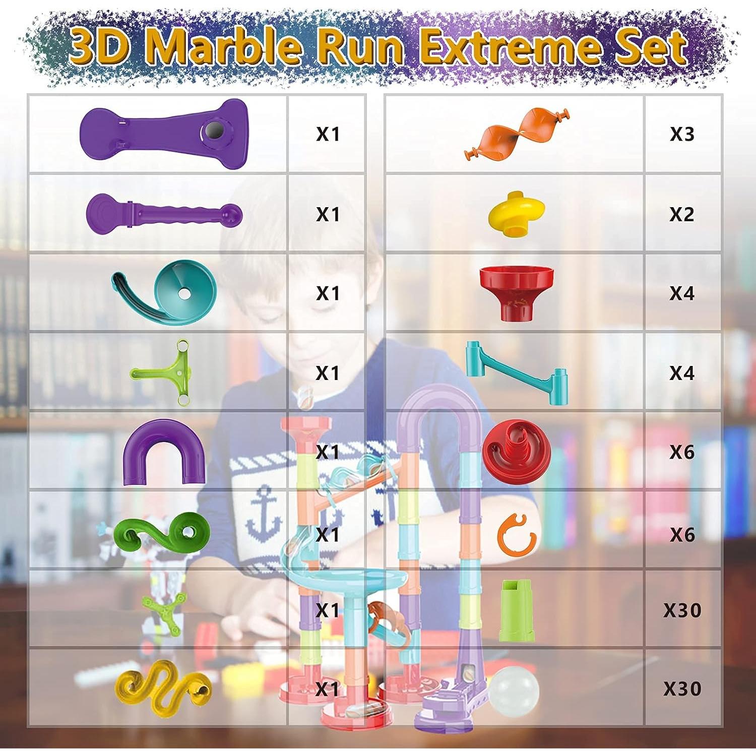 Bloques de Construcción Carrera de Canicas Juguete STEM 30 Canicas