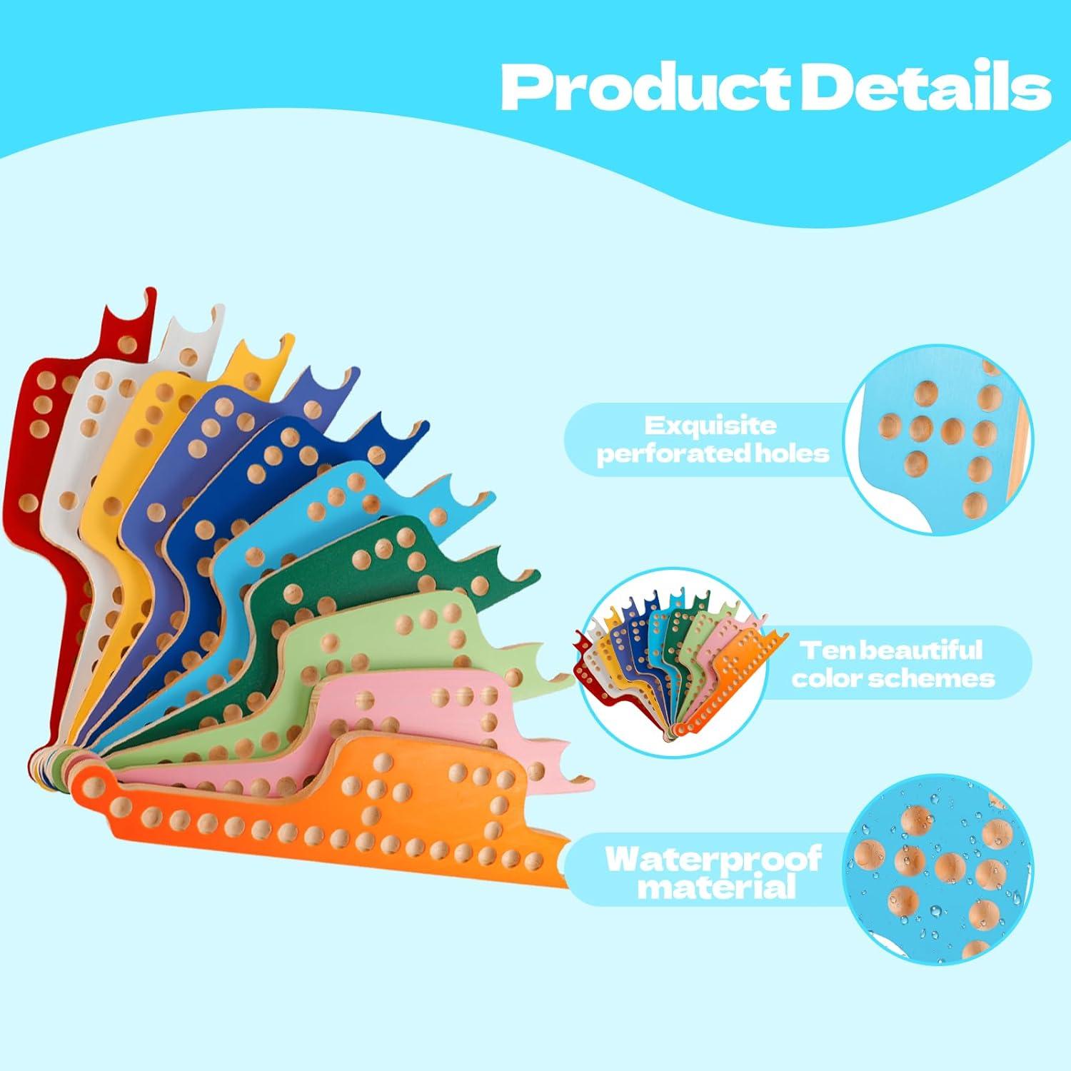 Juego de Mesa Colorido Medikaison con 10 Tableros y Canicas