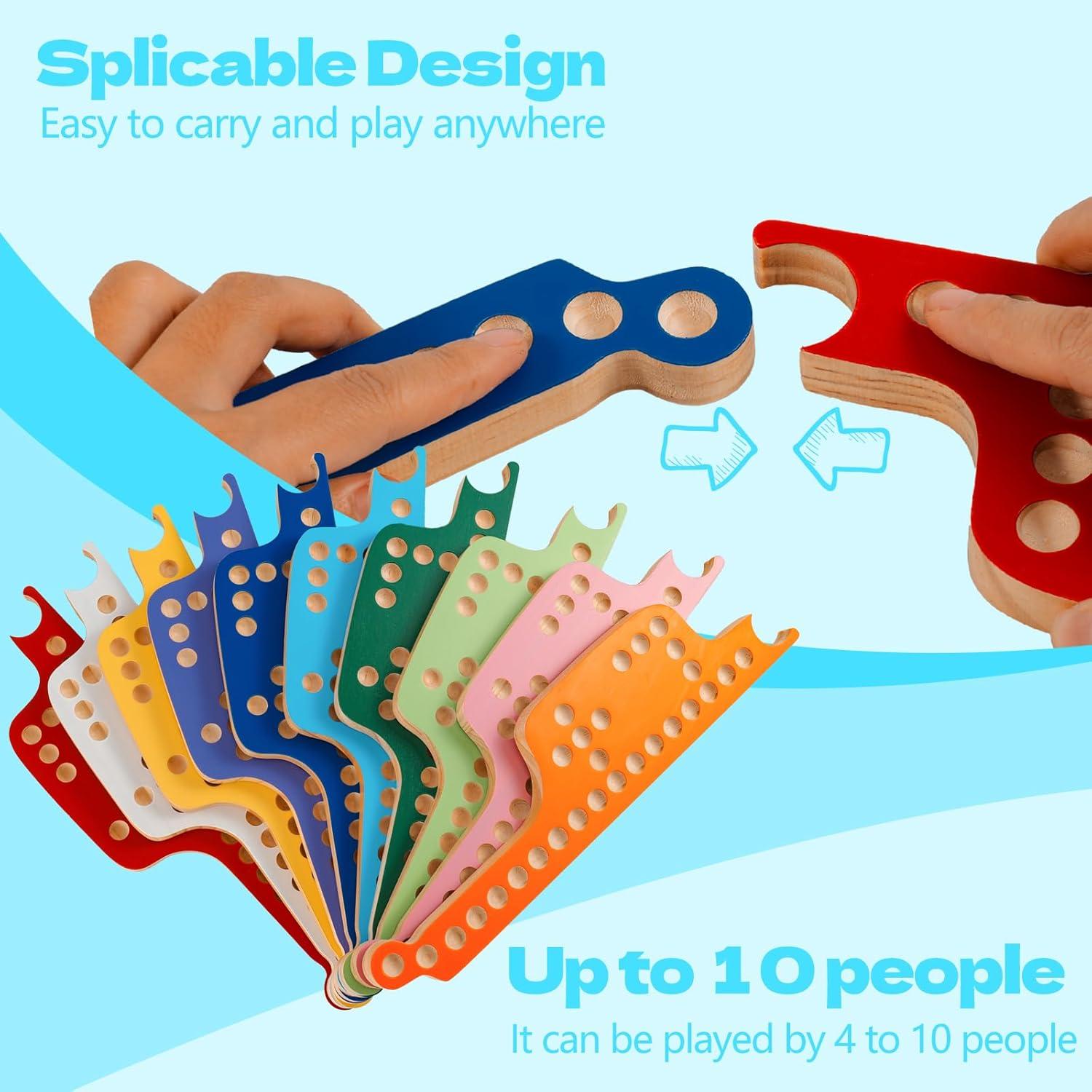 Juego de Mesa Colorido Medikaison con 10 Tableros y Canicas