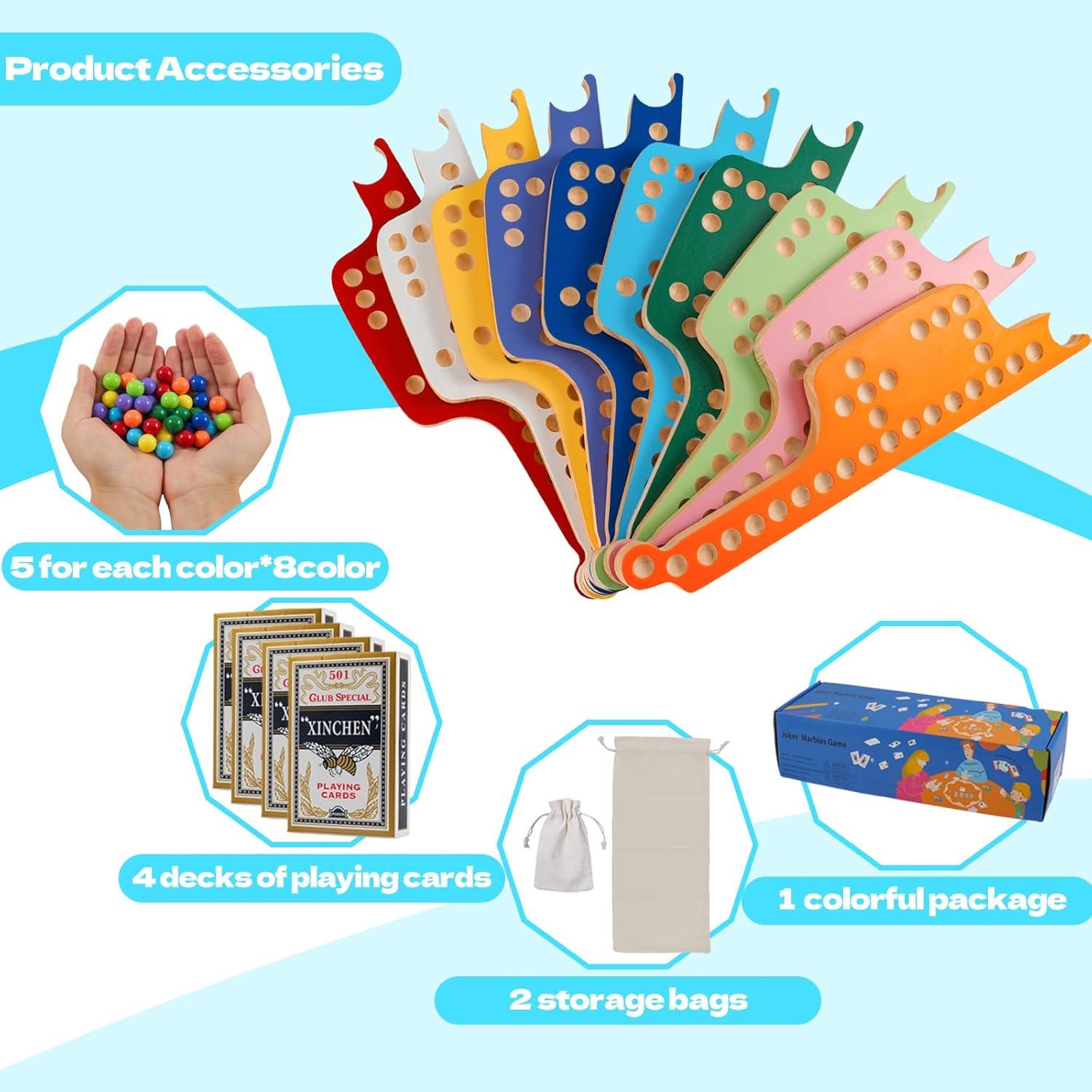 Juego de Mesa Colorido Medikaison con 10 Tableros y Canicas