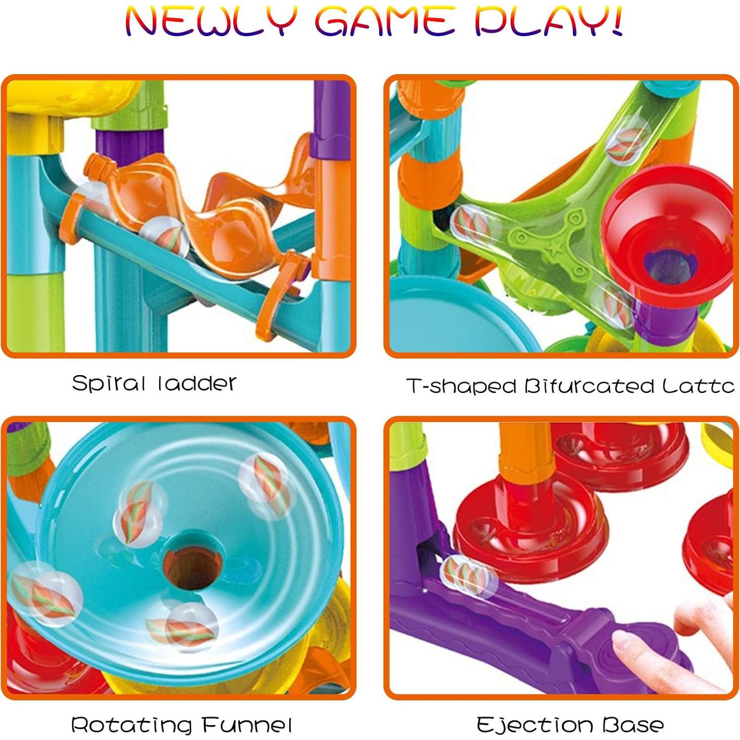 Juego de Carreras de Canicas Jutoe 50 Piezas 15 Canicas Vidrio