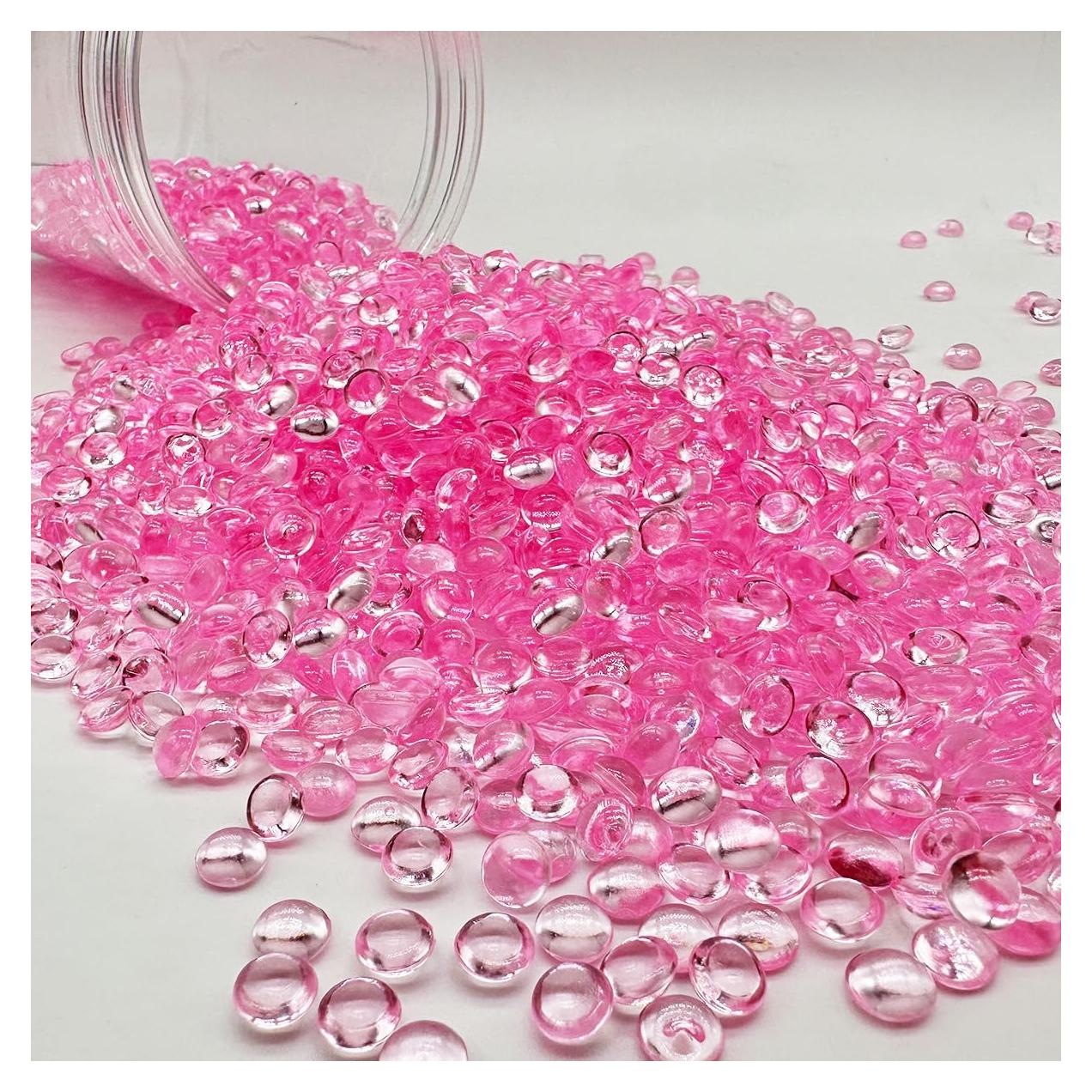 3500 Perlas Planas de Acrílico Rosa Claro para Decoración