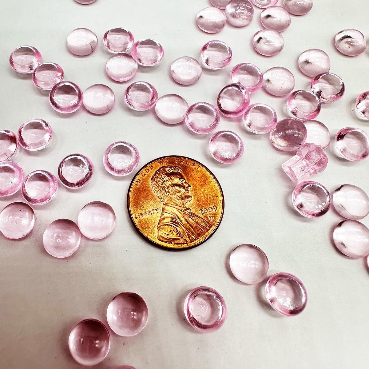 3500 Perlas Planas de Acrílico Rosa Claro para Decoración