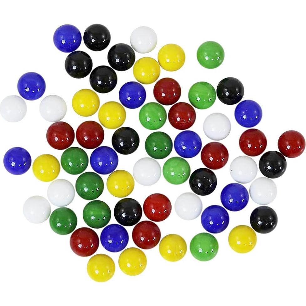 Juego de Canicas de Vidrio 14mm - 60 Piezas - Damas Chinas