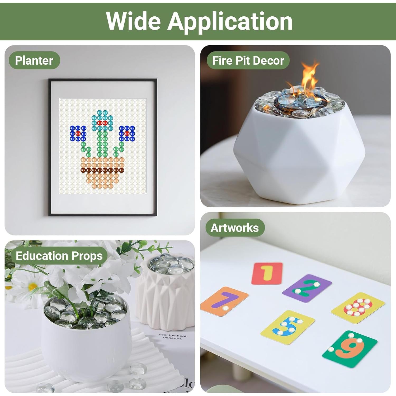 Canicas de Vidrio Planas Suream 0.45 kg Transparentes para Decoración