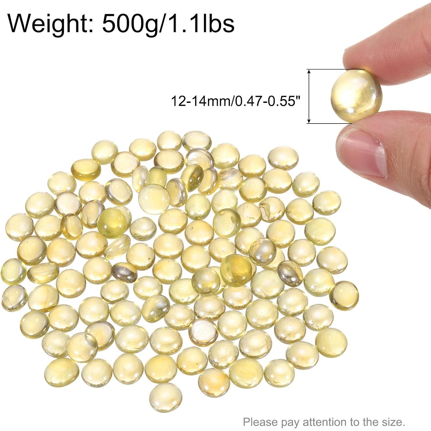 Perlas de Vidrio Amarillo Claro MECCANIXITY 100pcs 500g