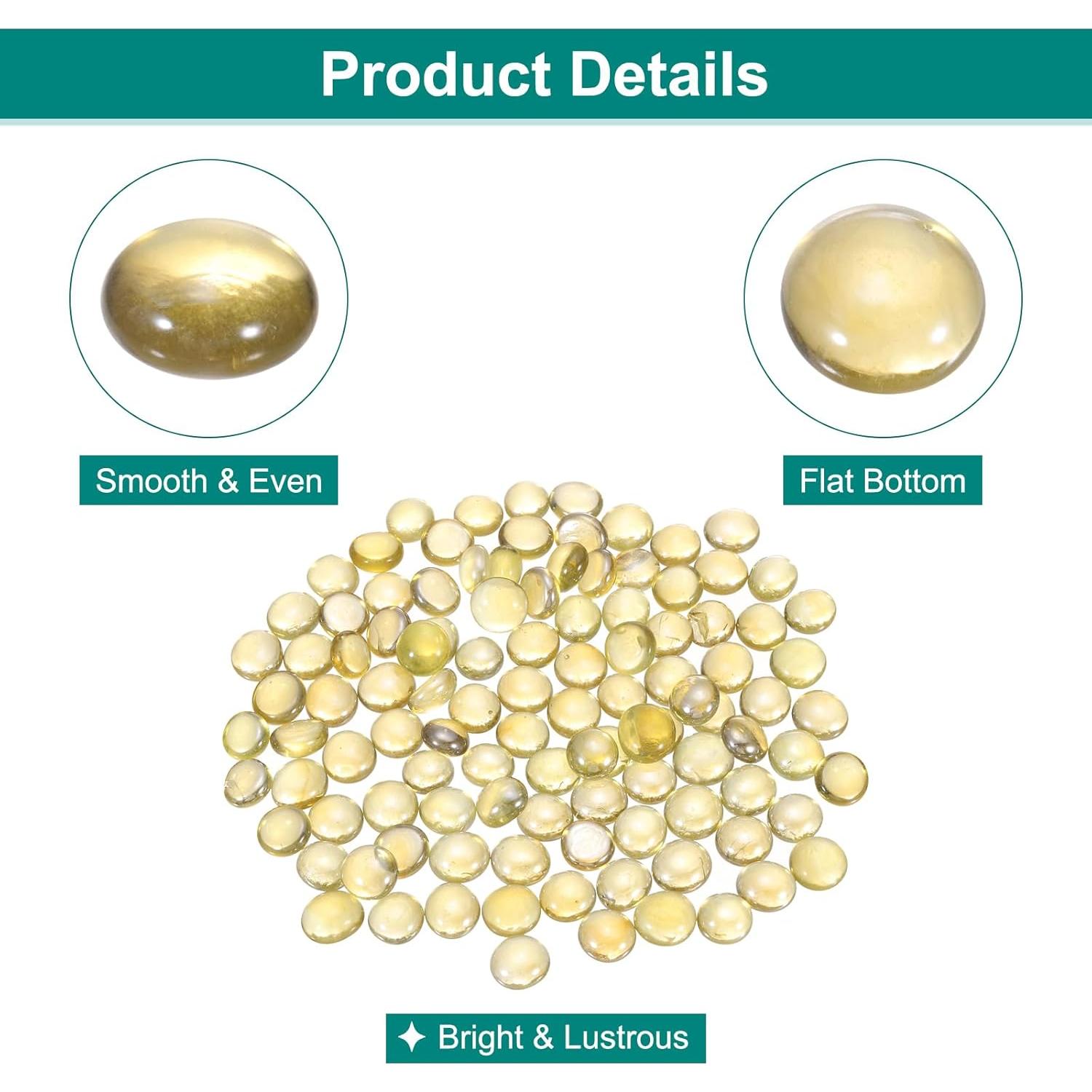 Perlas de Vidrio Amarillo Claro MECCANIXITY 100pcs 500g