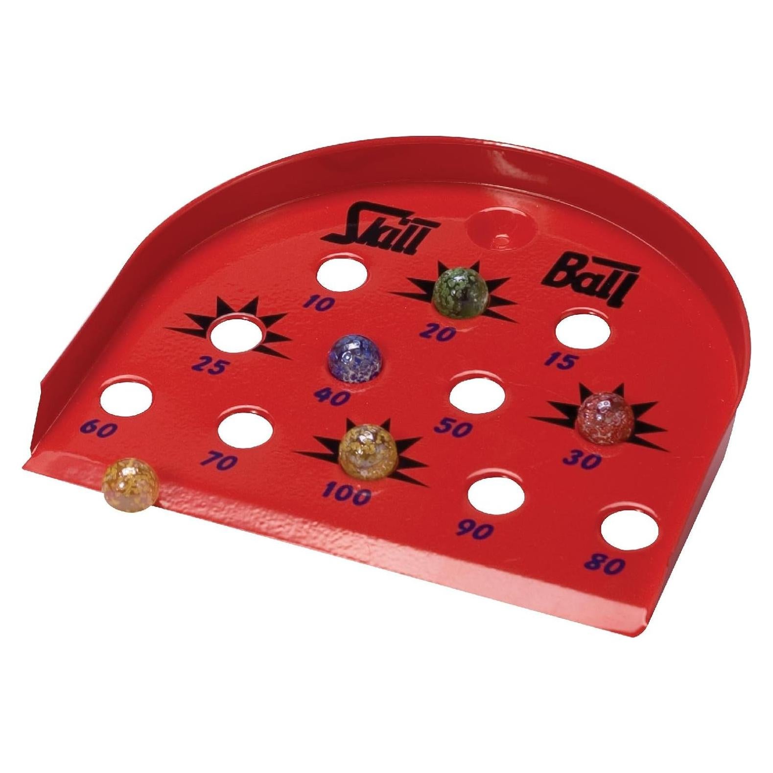 Juego de Habilidad con Bolas Schylling - 12 Canicas de Colores