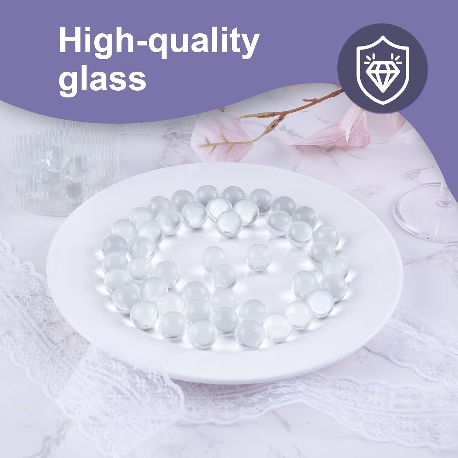 Canicas de Vidrio Transparentes 5LB FUTUREPLUSX para Decoración