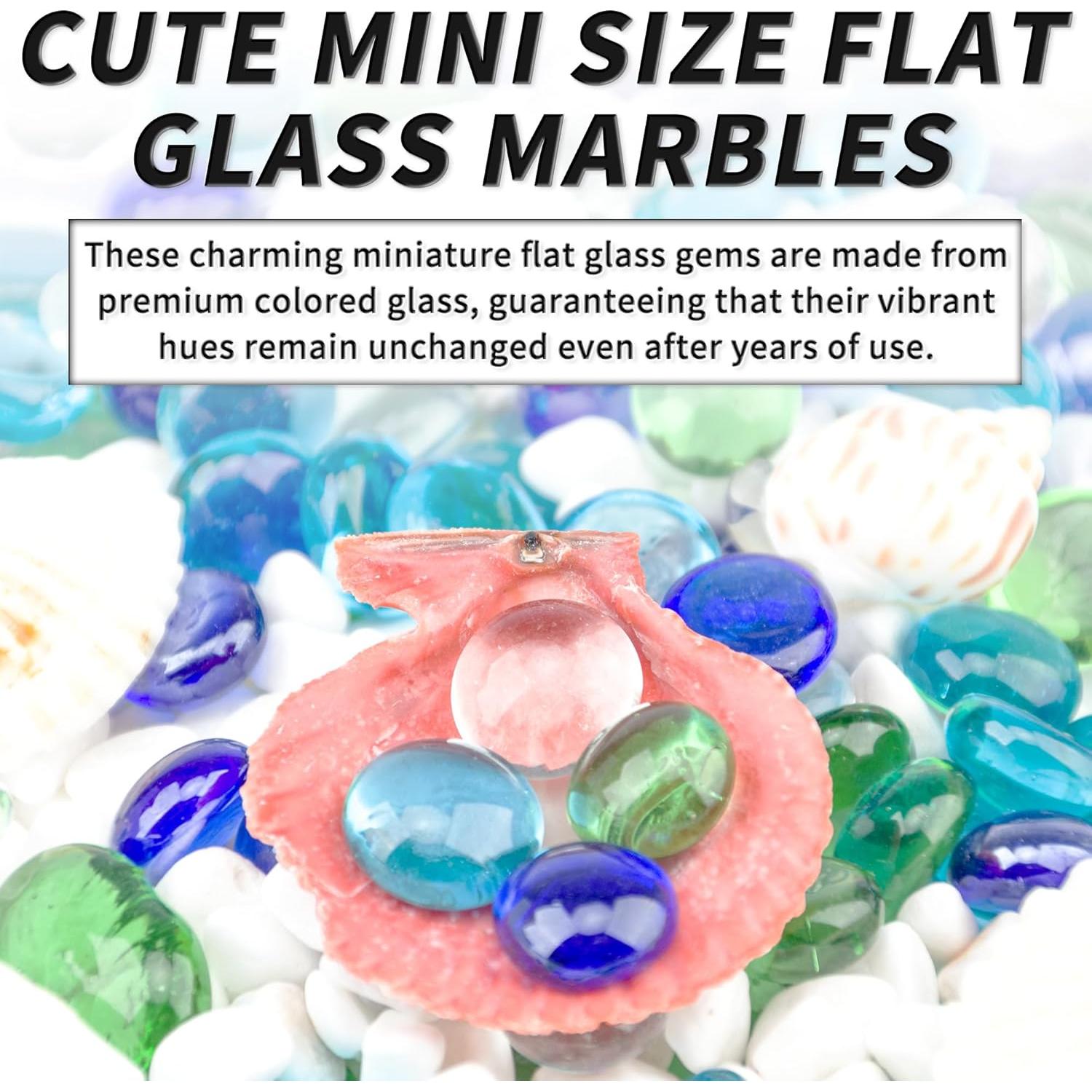 Perlas de Vidrio Foncomy 0.45 kg Verde-Azul para Decoración