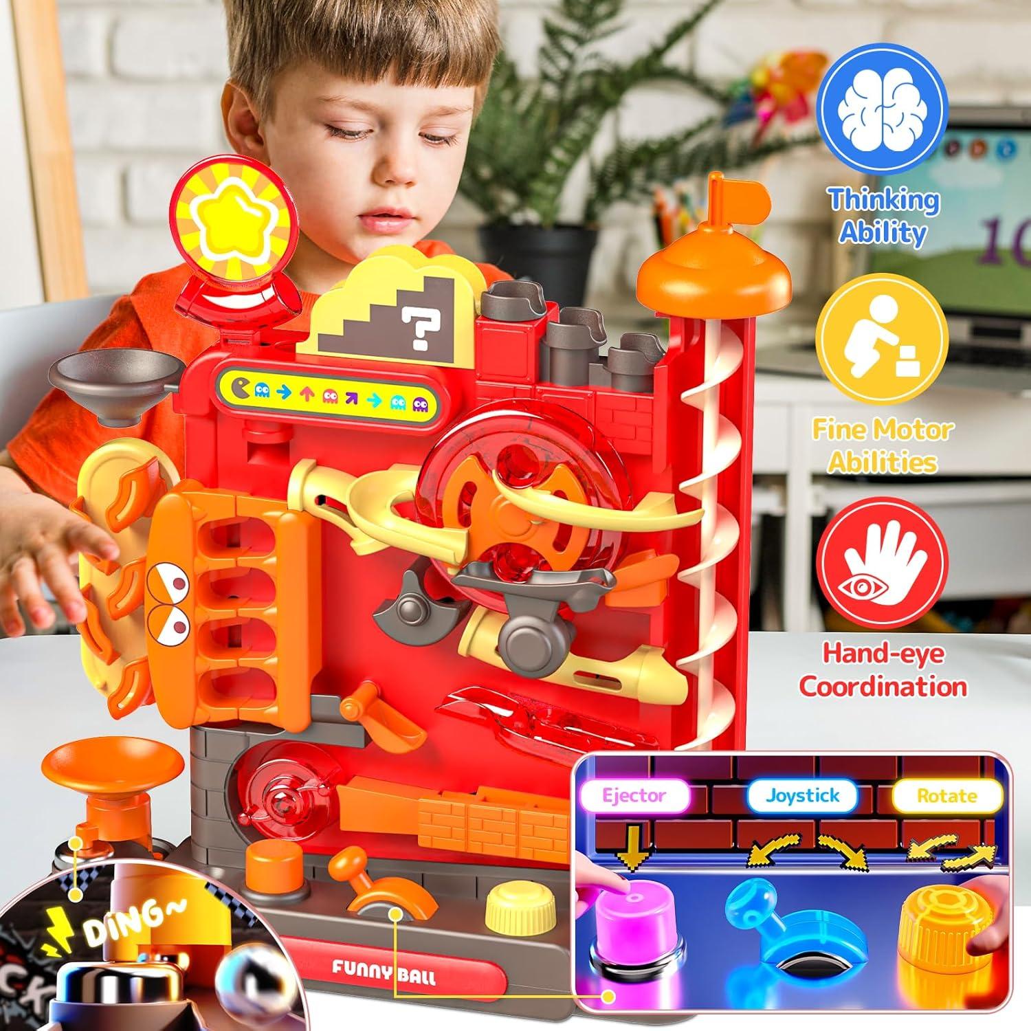 Laberinto de Mármol Pamexin 3 Palancas 7 Niveles 6 Bolas