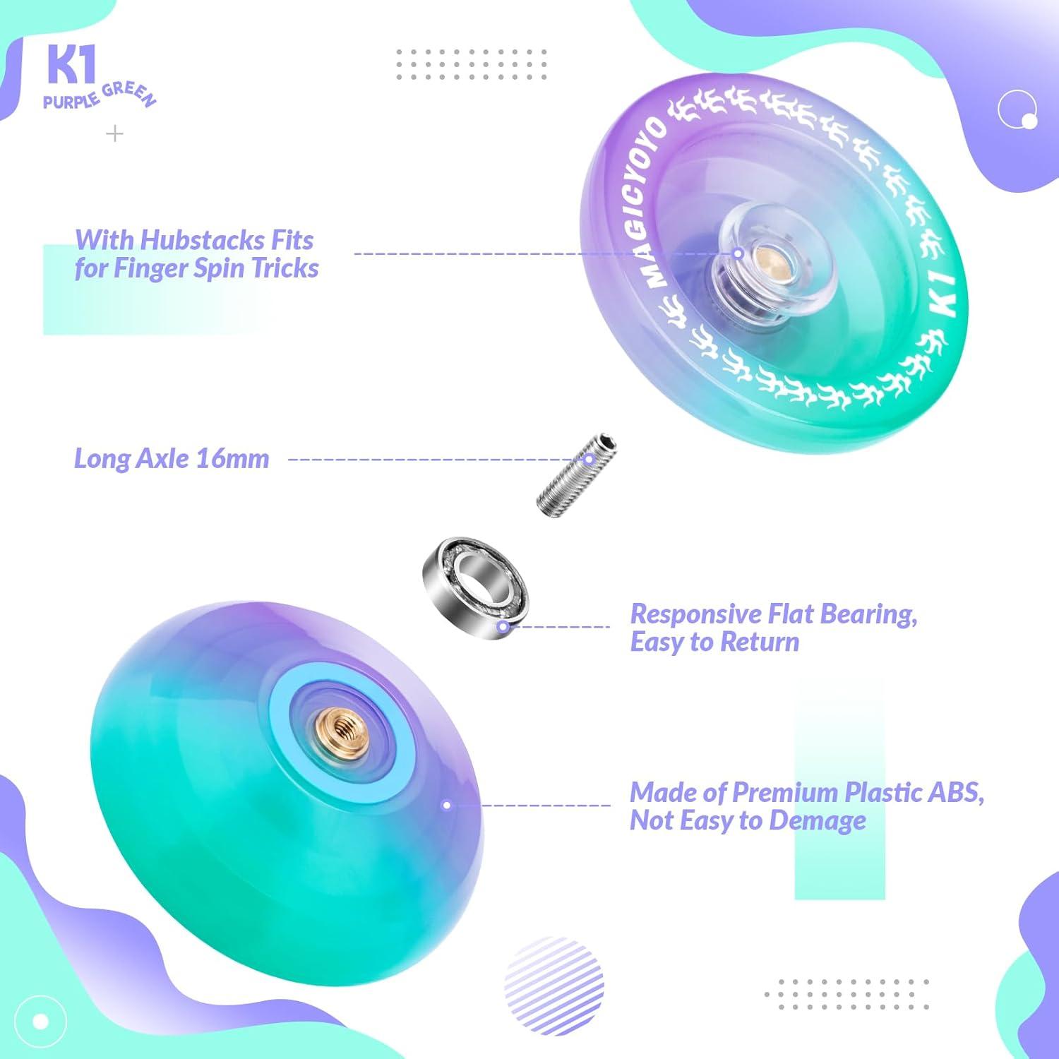 Yoyo Responsivo K1 SHUNGRU Verde Púrpura para Principiantes