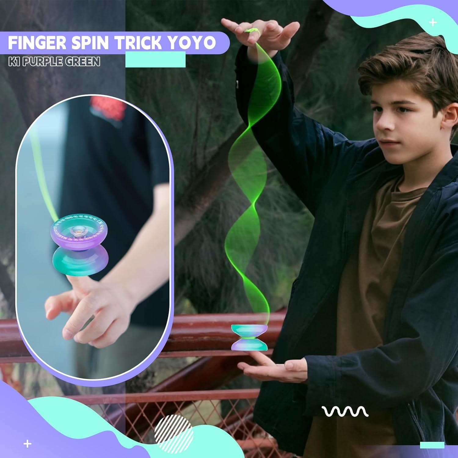 Yoyo Responsivo K1 SHUNGRU Verde Púrpura para Principiantes