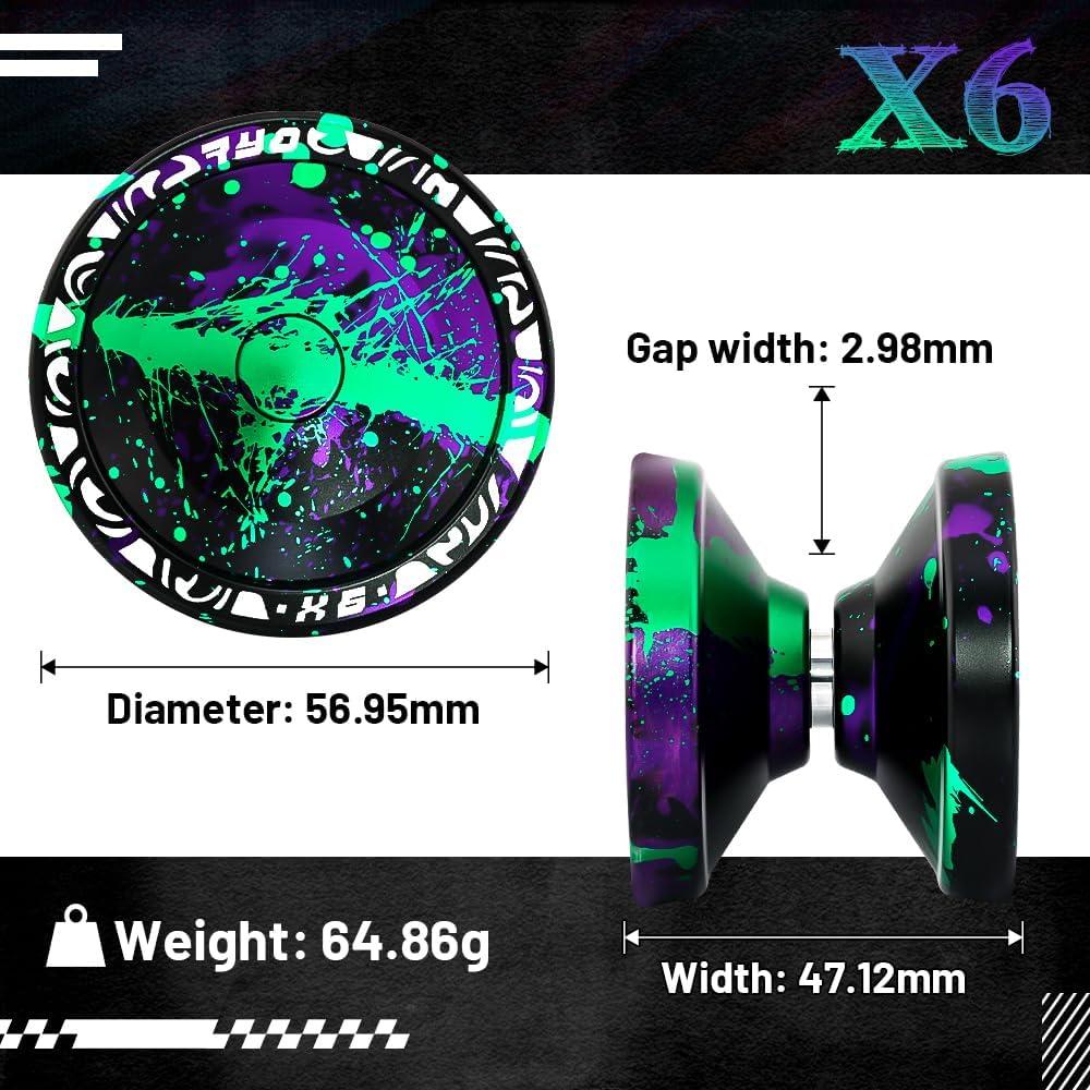 Yoyo Profesional Wabesmanis X6 Doble Función con Kit Completo