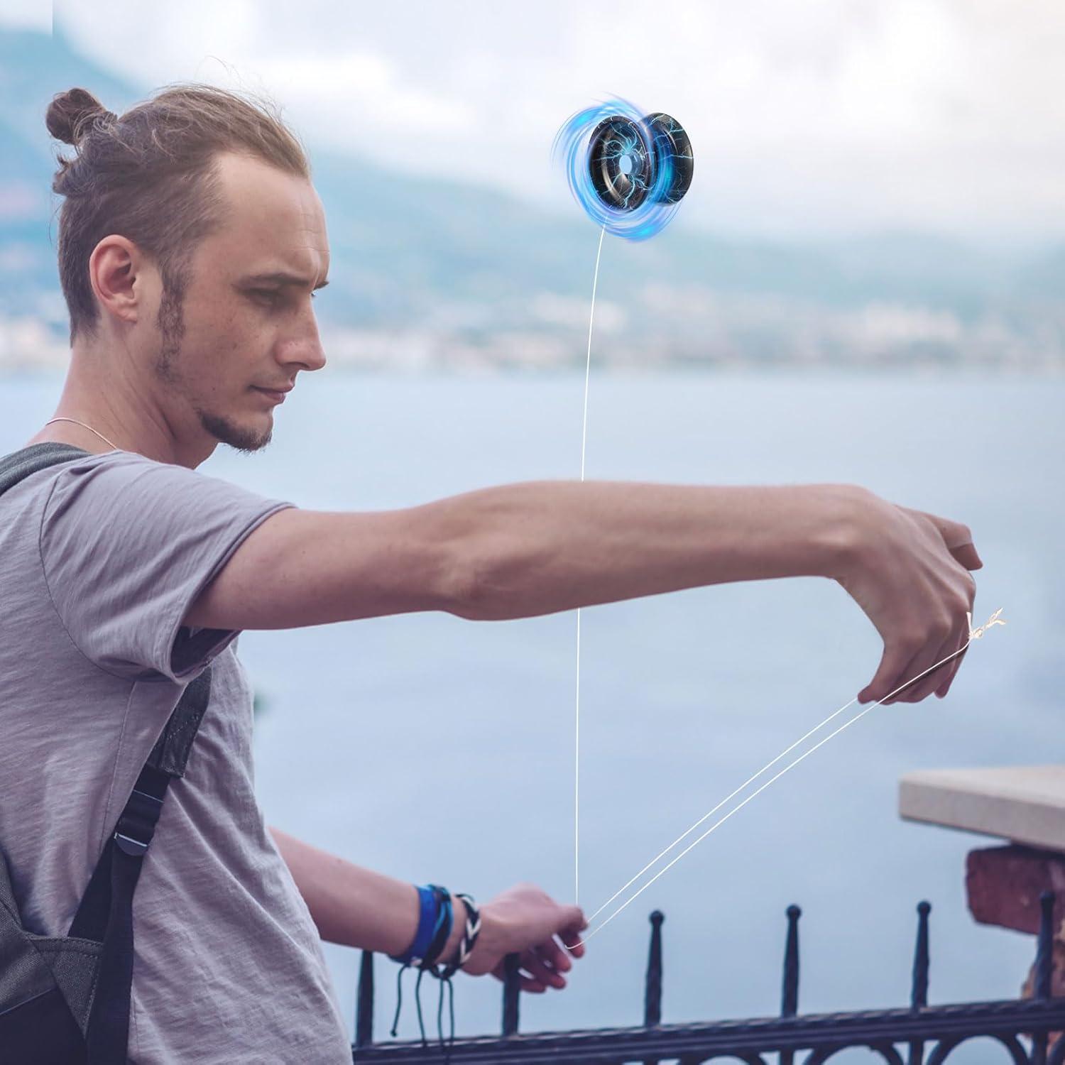 Yoyo Responsivo de Metal Lenwen - 50 Piezas para Principiantes