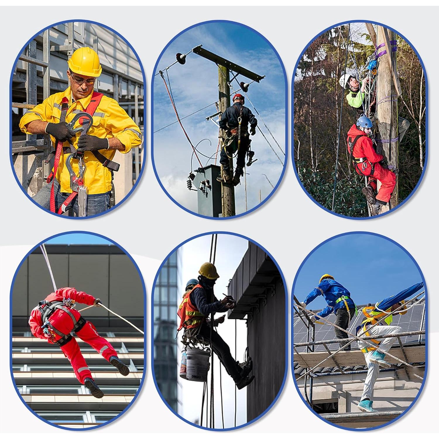 Línea de vida retráctil DIJJIG 6 pies con mosquetón de acero