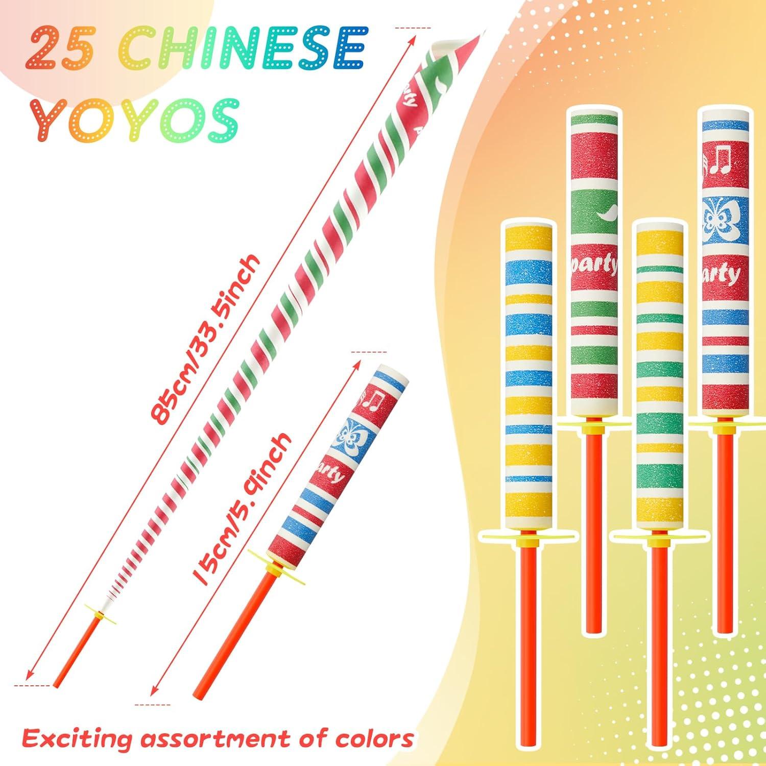 Set 50 Juguetes Chinos: 25 Trampas para Dedos y 25 Yoyos