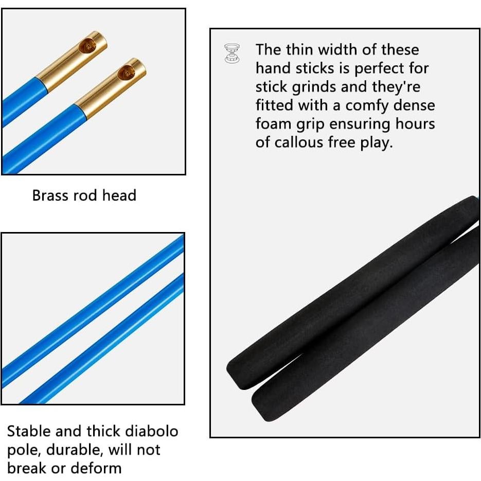 Diabolo Chino Erencook Azul con Sonido y Triple Rodamiento