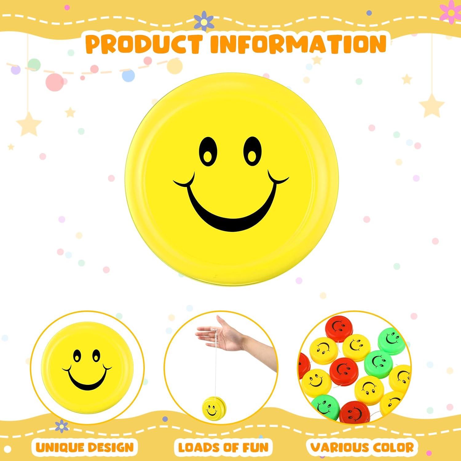 Liliful 50 Piezas Yo Yos Cara Sonriente para Niños 5 cm