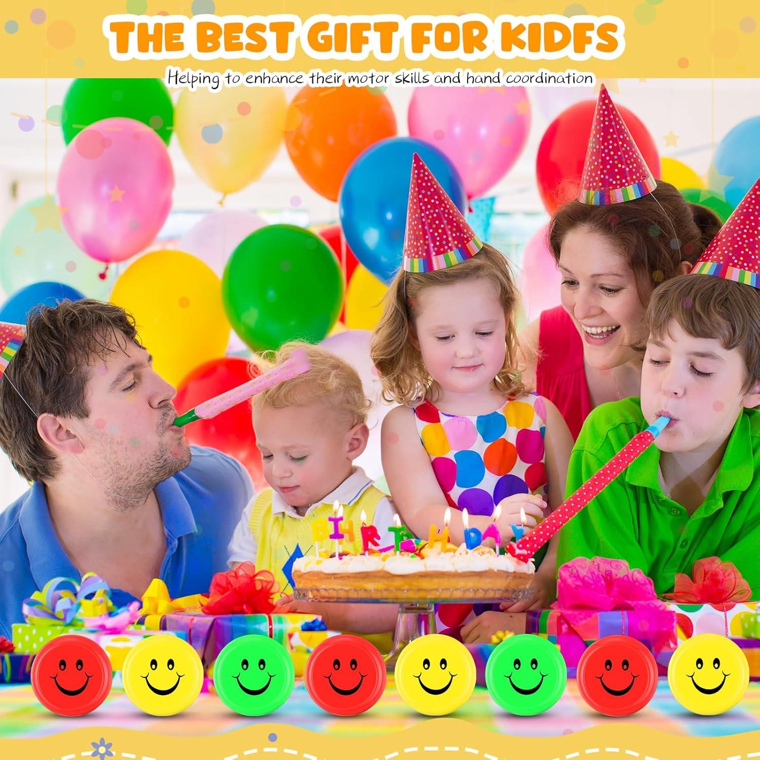 Liliful 50 Piezas Yo Yos Cara Sonriente para Niños 5 cm