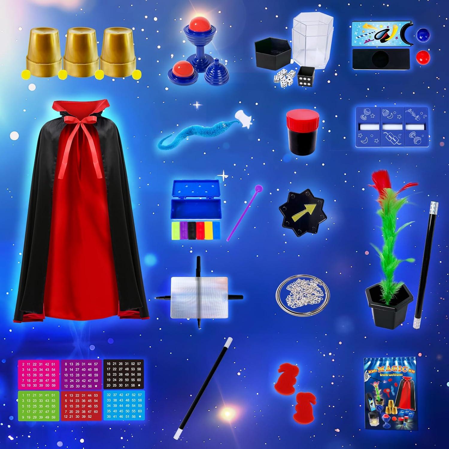 Kit de Magia PATIFEED con Disfraz para Niños 6 a 12 Años