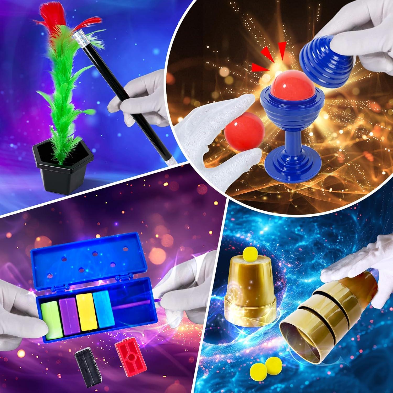 Kit de Magia PATIFEED con Disfraz para Niños 6 a 12 Años