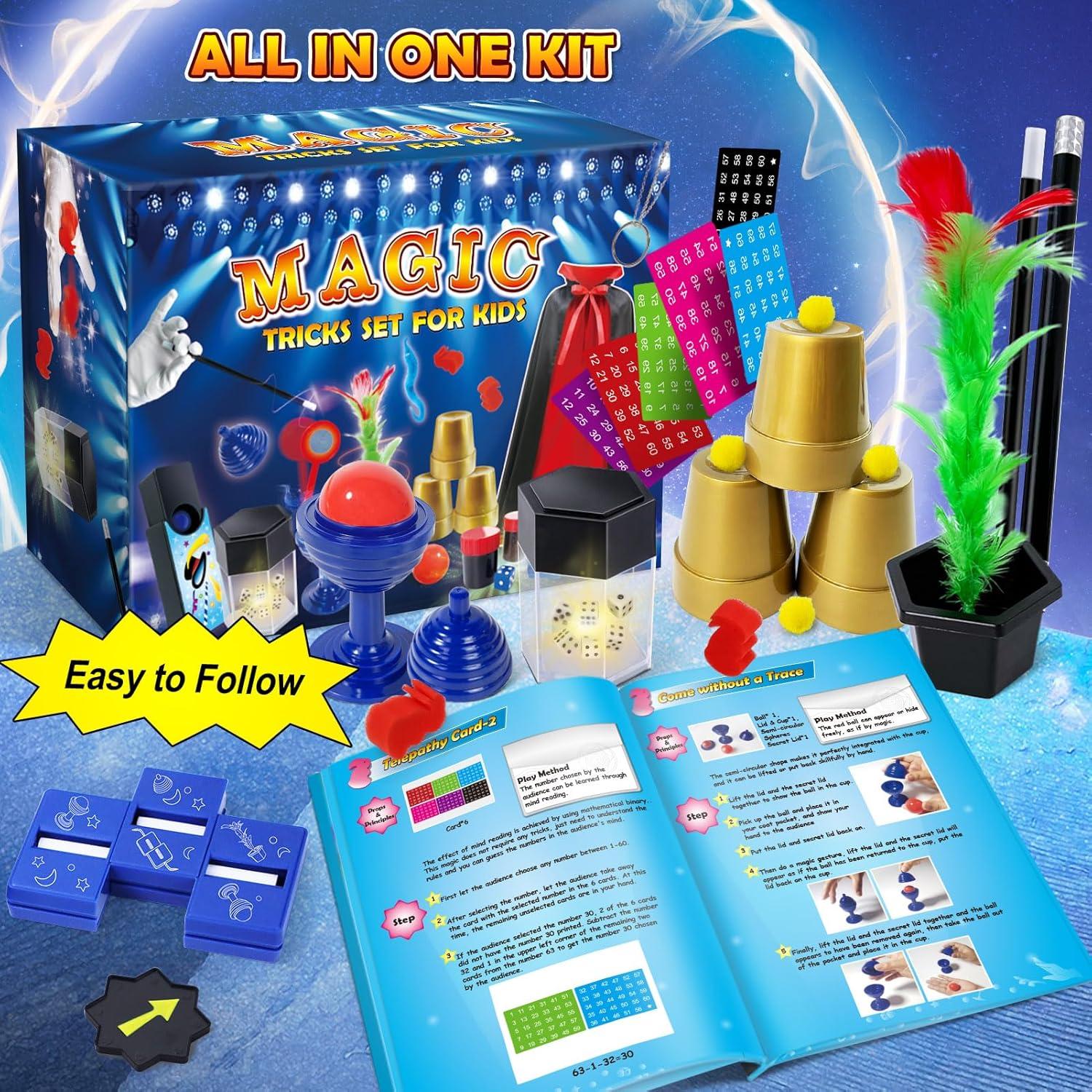 Kit de Magia PATIFEED con Disfraz para Niños 6 a 12 Años