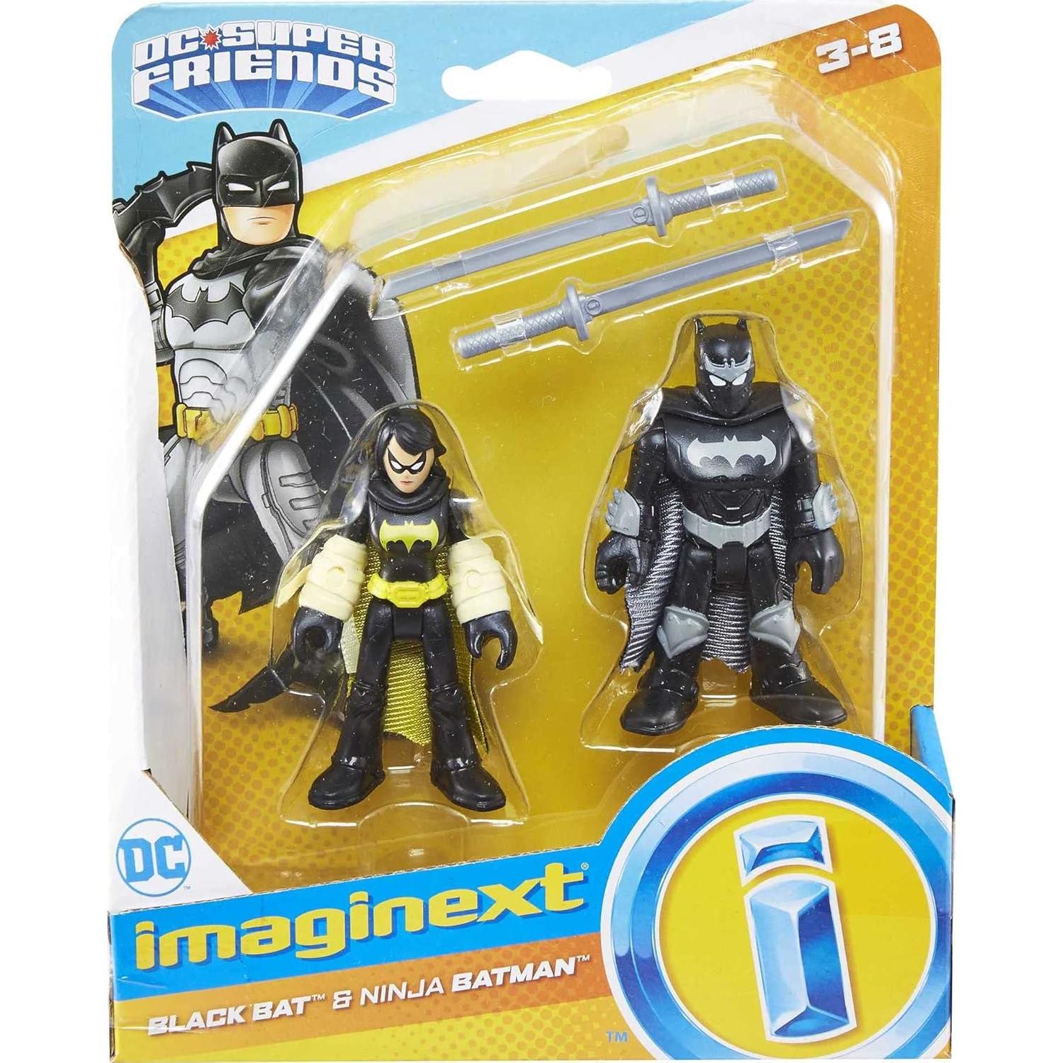 Figuras Imaginext DC Super Friends Batman Ninja y Murciélago Negro