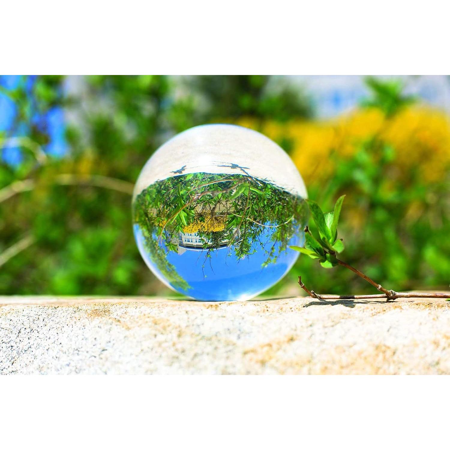 Esfera de Cristal Decorativa ChezMax 80mm con Soporte Plateado