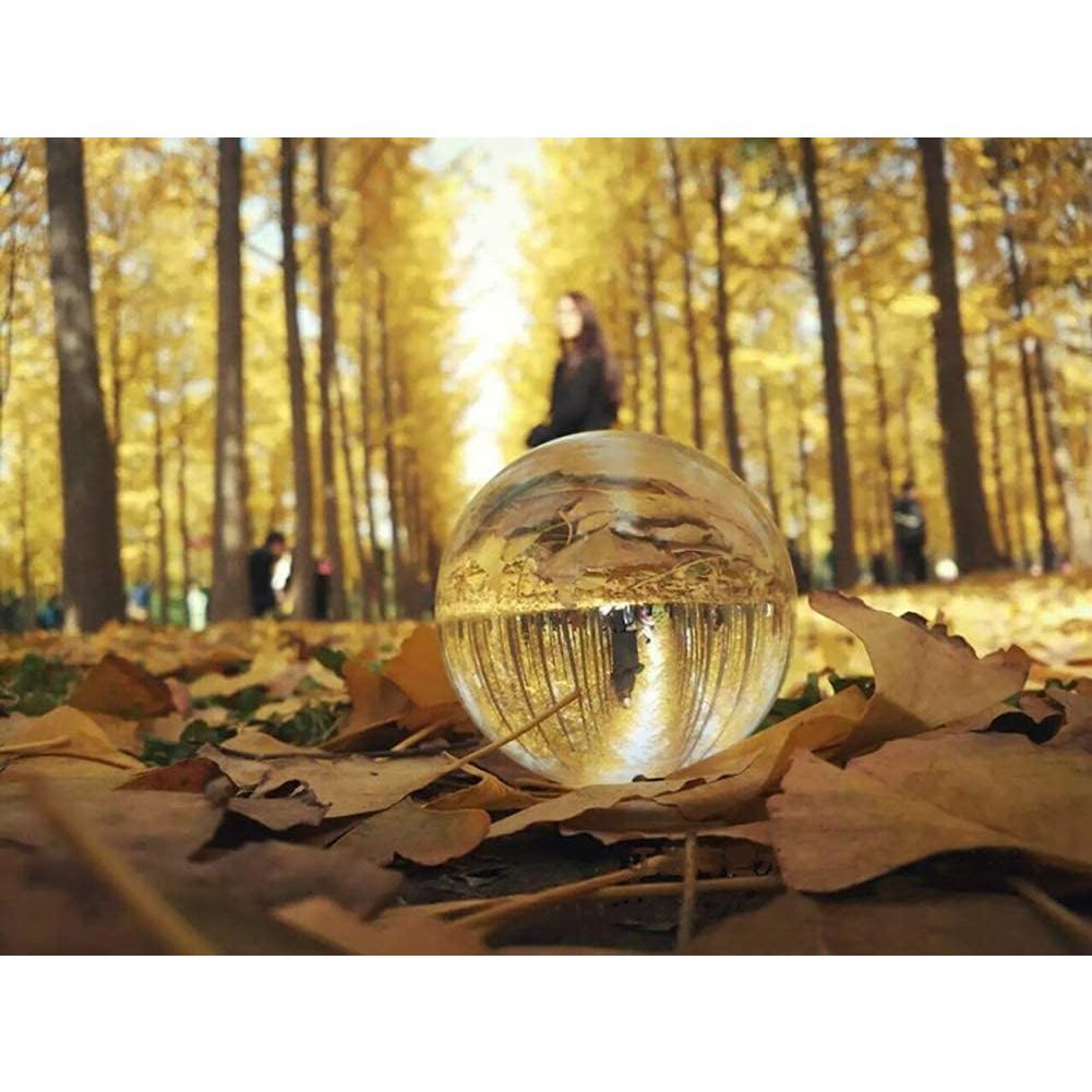 Esfera de Cristal Decorativa ChezMax 80mm con Soporte Plateado