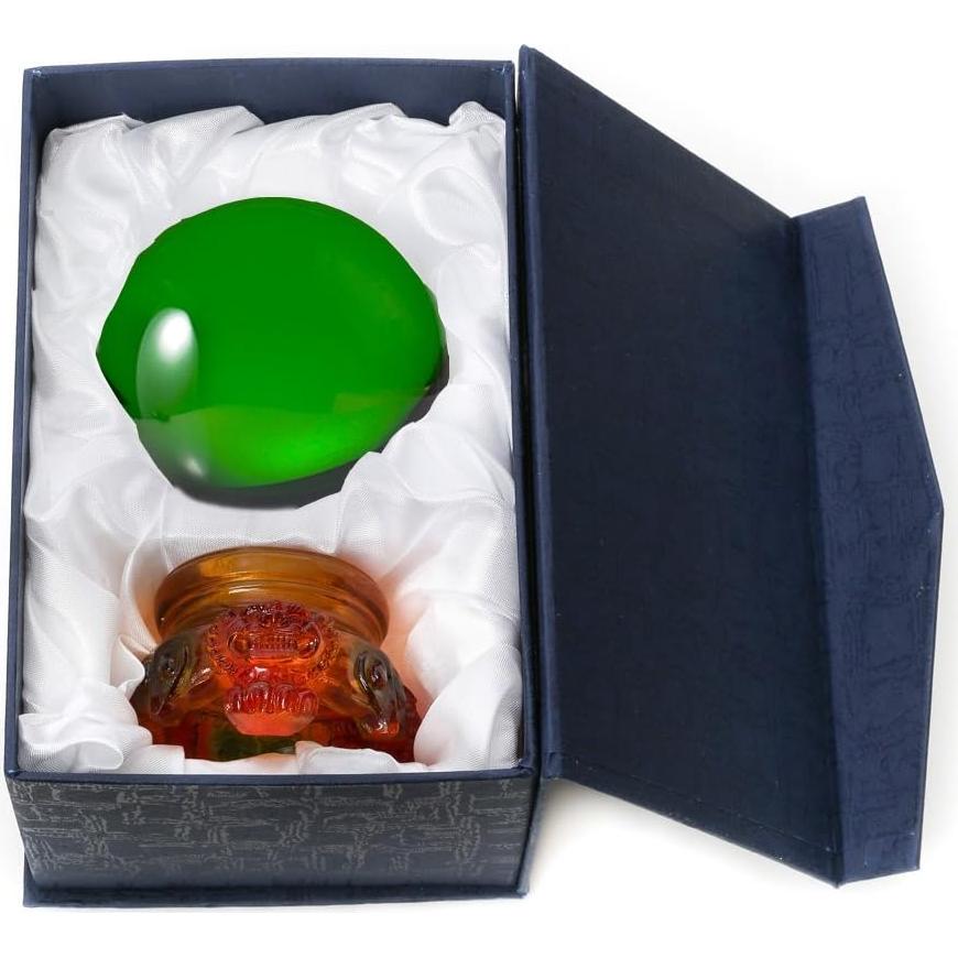 Bola de Cristal Verde 80mm Amlong Crystal con Soporte León