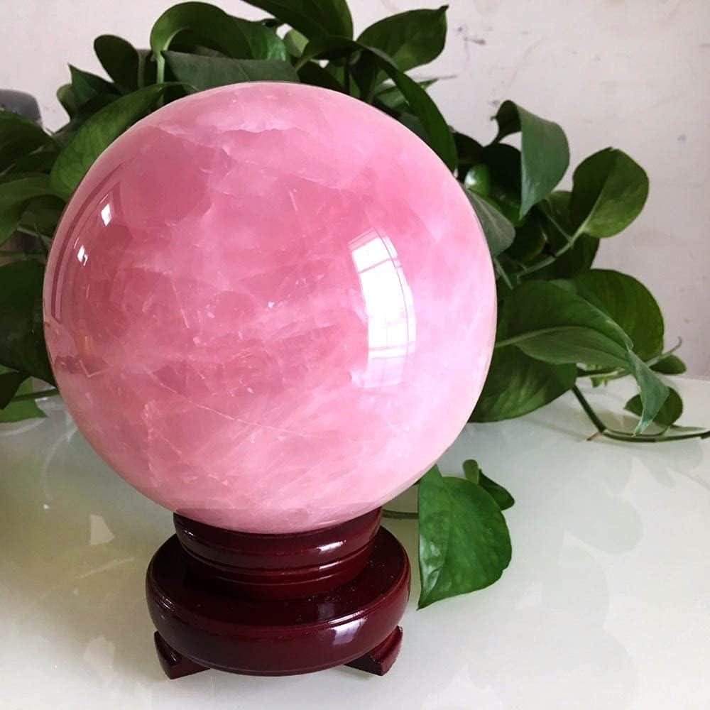 Esfera de Cristal Curativo Cuarzo Rosa MDYSC 5.08cm con Base
