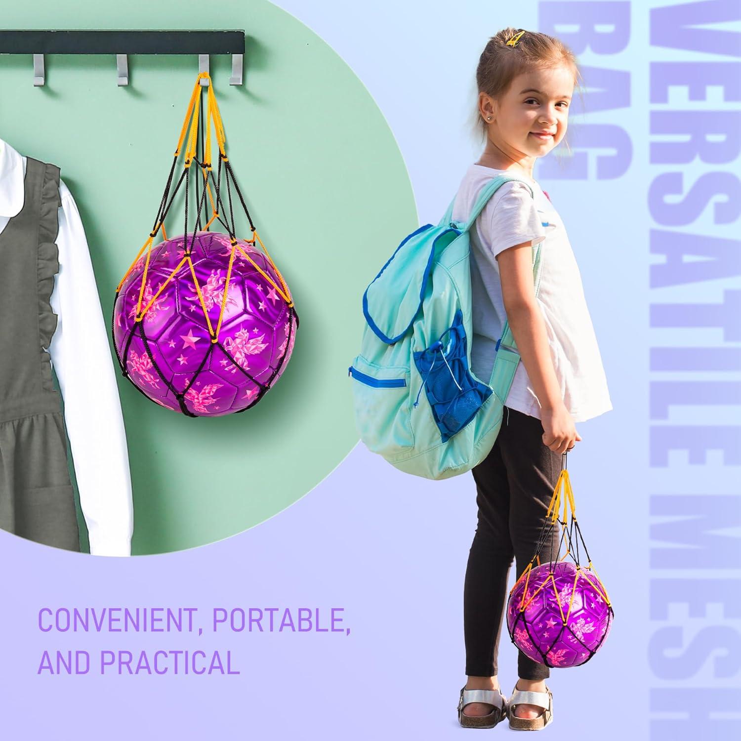 Balón de Fútbol INPODAK Tamaño 3 Unicornio Rosa para Niños